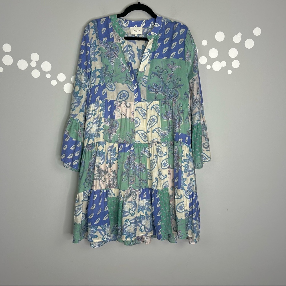 Choklate Paris Palma Silk Shirt Dress Size L